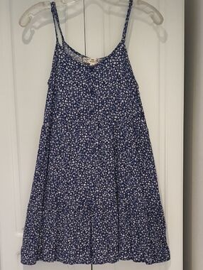 Pink Republic Navy Blue Floral Spaghetti-Strap Sundress